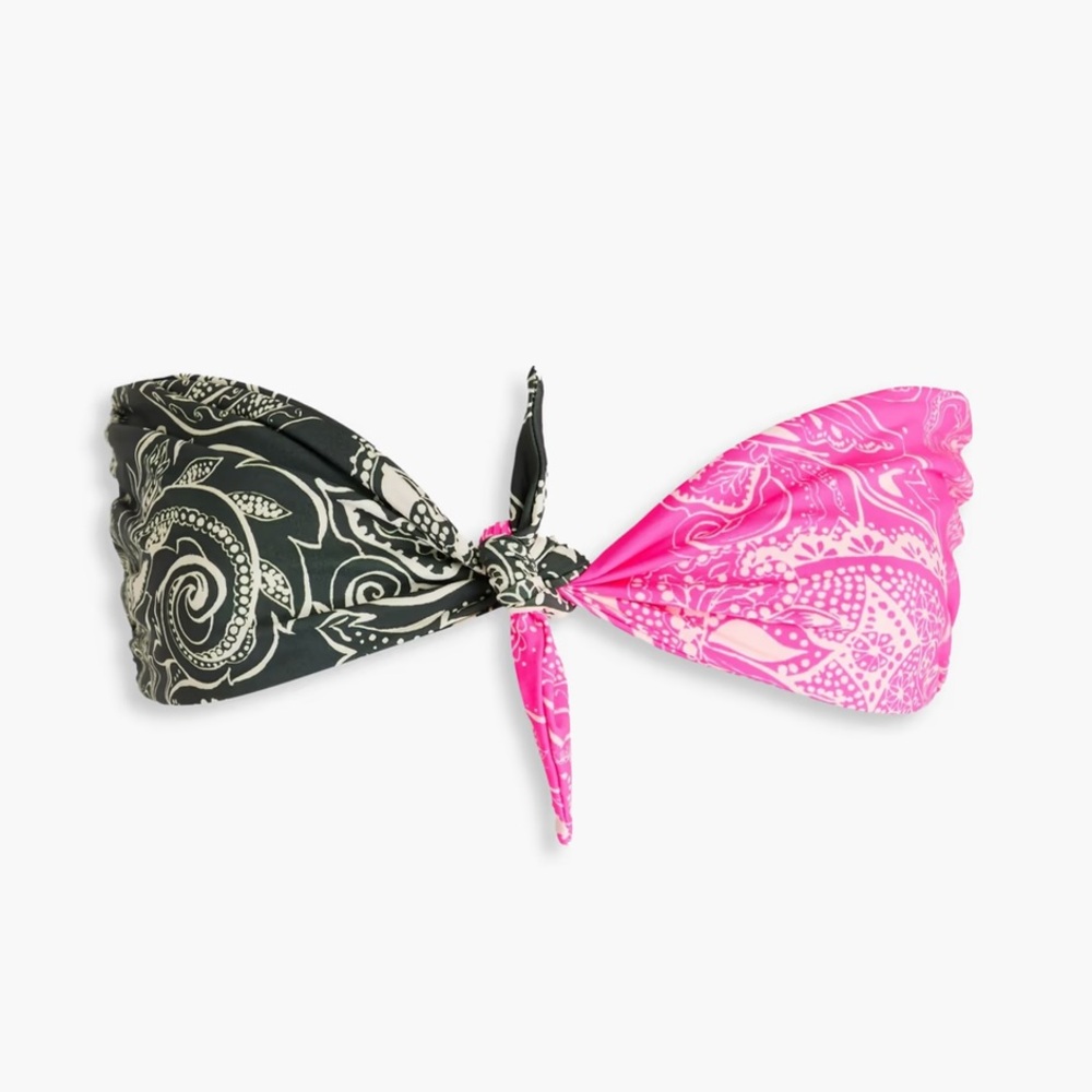 Mara Hoffman Pink and Black Bikini Top